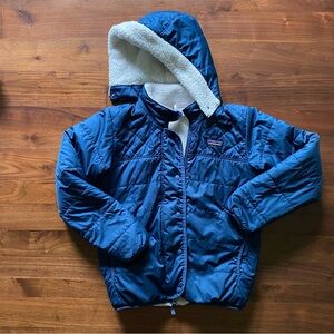 Patagonia Reversible Dream Song Hoody Jacket- Blue/White Girls M 10